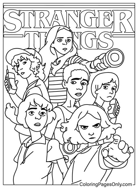 Stranger Things Coloring Pages. Top Collection. Print。